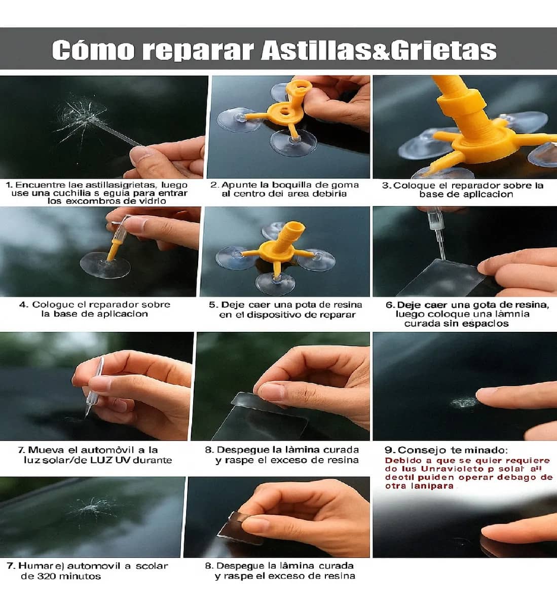 Windshield Repair Kit- Reparador de parabrisas